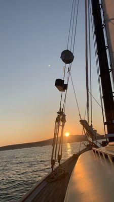 Sunset sail with Carl. So peaceful