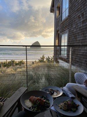 Dinner on the porch.