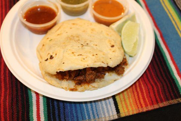 Gorditas - freshly made with Al Pastor !