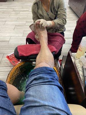 Pedicure'd