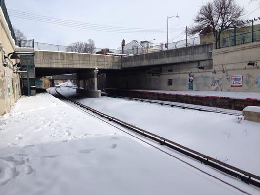 Post snow at Murray Hill LIRR