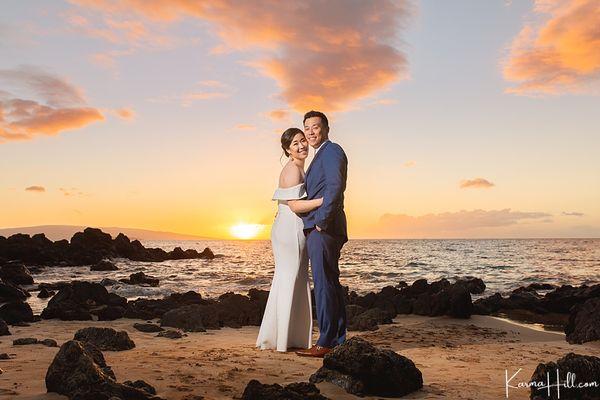 My suit and her dress, all done by Luis.