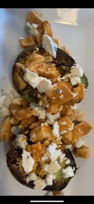 Chicken, crumbled blue cheese,stuffed avocado  DELISH