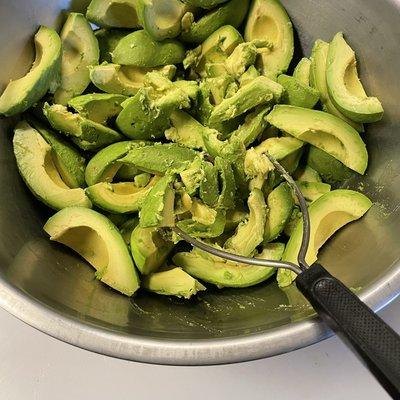 Hand-smashed avocados daily