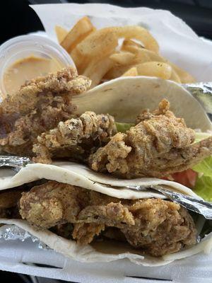 Oyster tacos