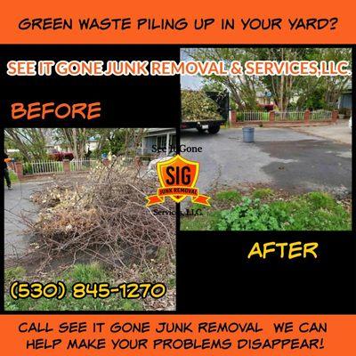 Green/Yard Waste Cleanup & Removal in Olivehurst California 95961 (Yuba County)