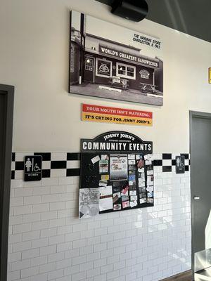 The Community Events posting board. Very cool idea!!