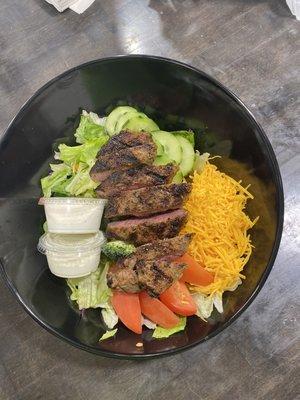 Gutterball Steak Salad