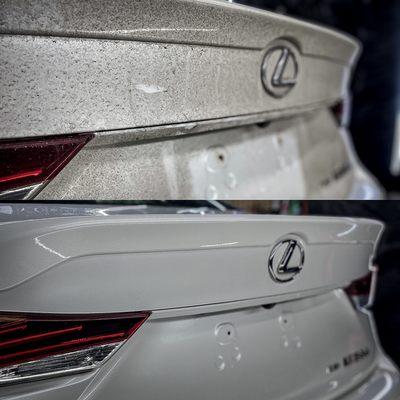 Before and after of the Lexus. Look at that difference!