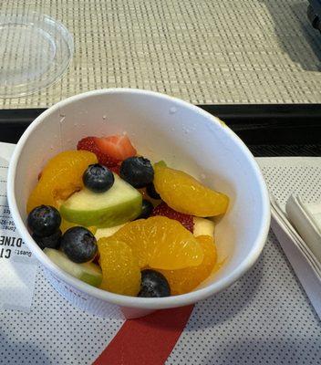 Half Filled Fruit Cup