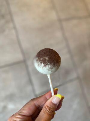 Cookies and cream cake pop