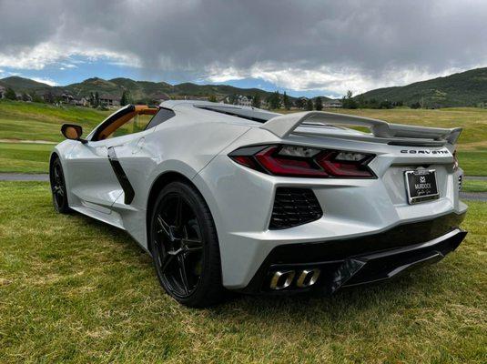 Corvette on the course of the Murdock Family Foundation Inaugural Charity Classic