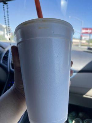 LARGE peach mango smoothie