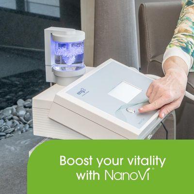 Nanovi enhances your vitality, helping with collagen production, mitochondrial health and cellular function