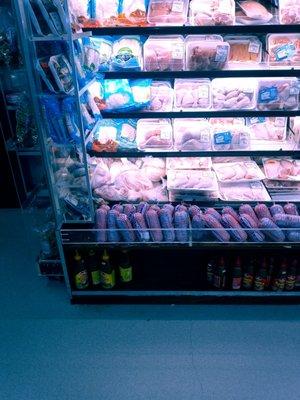 In the meat section where the meats smell RANCID buyer beware. The meats in this supermarket may be questionable.