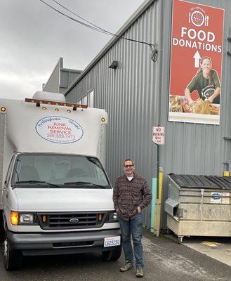 Food Bank donations raised by picking up Christmas trees.  We will do it again next year, even bigger!