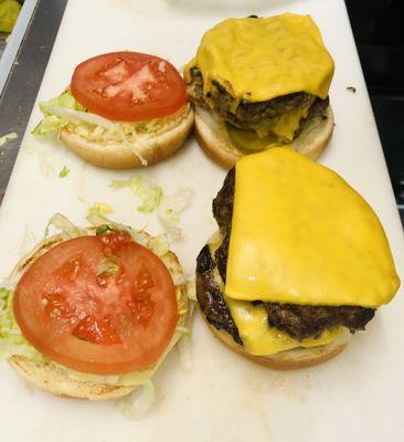 Yum! Double cheeseburgers!!