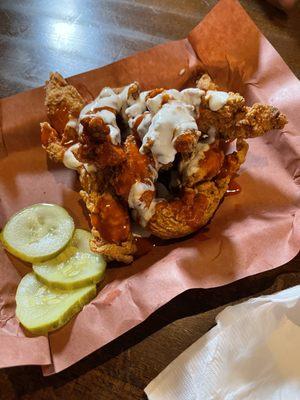 Nashville tenders with bleu cheese dressing