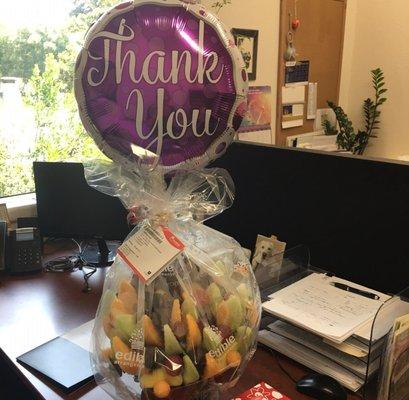 What a surprise gift of appreciation from Elaine and Kenneth upon the sale of their home. Thank you!