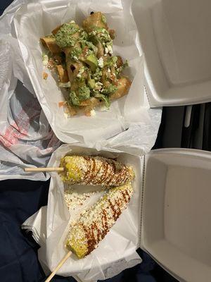 Floutas and Elote and I ate it all!!!!!!