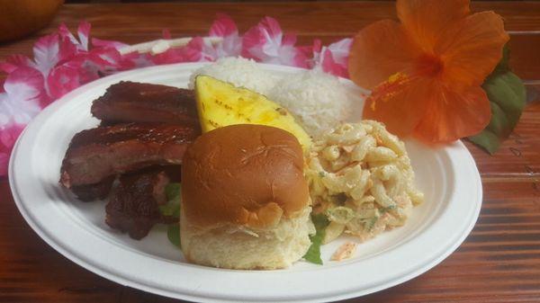 Newest menu item at  Da Tiki Hut, Smoke Pork Rib