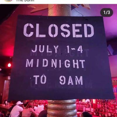 Usually open 24 hours. suddenly decided to close early during essence fest when there is an influx of African American tourists in city