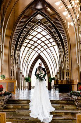 Bride & Groom Portraits in the Chapel
 by Lily Sky Photography