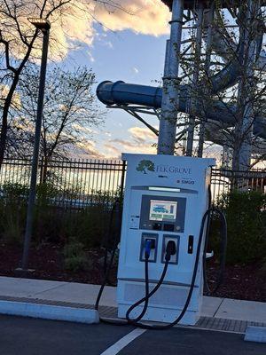 District 56 has EV charging stations.