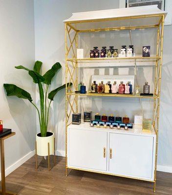 Parfums De Marly, Initio Parfums, Francesca Bianchi and Roja Parfums Display