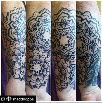 Custom Mandala sleeve by Liat @tattoosbyliat