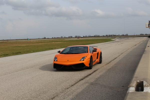 Lamborghini Superleggera LP570-4 on track at MSR Houston