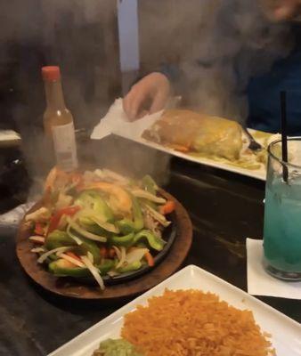 Steak Fajitas for two add shrimp