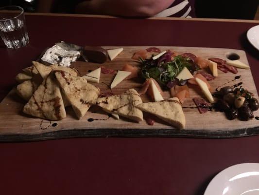 Board with smoked cheese, smoked salmon, chorizo and more!