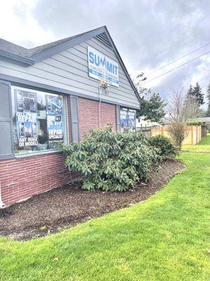 The front of our store facing the road.