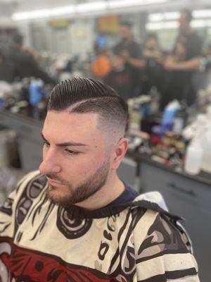 Classic Combover fade styled with Professor Pomade Matte Clay!