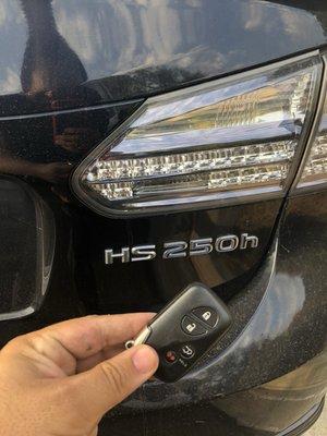 Lexus HS250h Key Programmed in Solana Beach CA