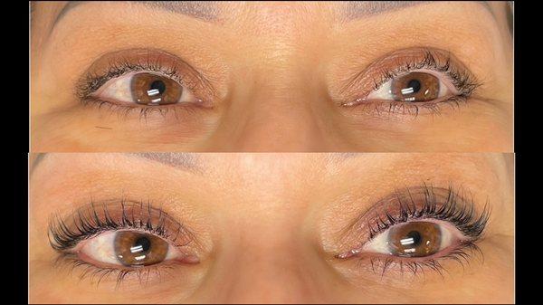 Lash lift and tint