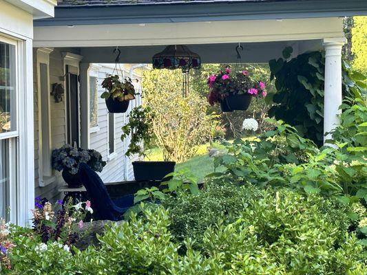 Front porch. So cozy and sweet.