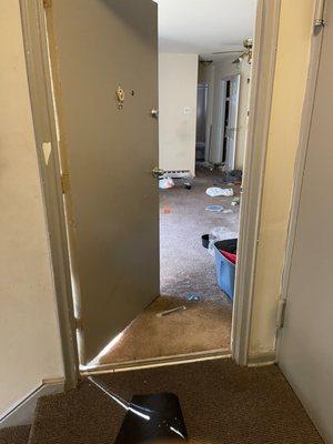 Abandoned apartment that sat over a week as it looks in pics.