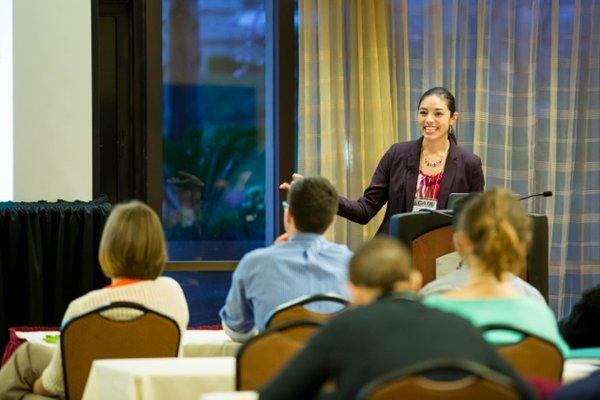 Liz Daffner giving a Financial Planning presentation in Sacramento, CA