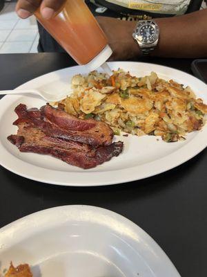 Home Fries and Beef Bacon