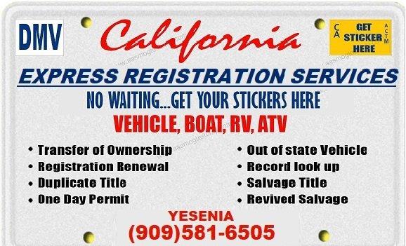 *VEHICLE TRANSFERS *1DAY PERMITS *RENEWALS  *OUT OF STATE TRANSFER.  *DUPLICATE TITLE *RECORD LOOK UP