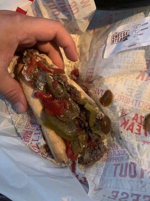 The hoagie half sized