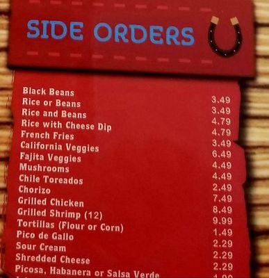 Side orders