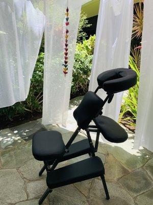 Chair massage at a corporate event