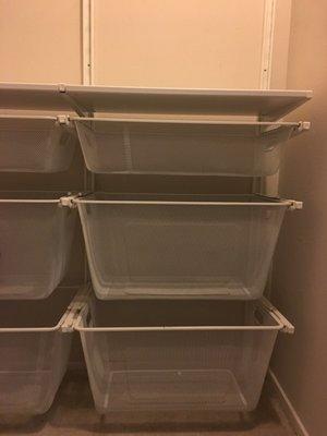 Wardrobe organizers installed perfectly!