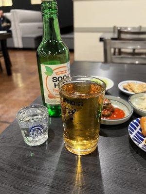 Soju & beer, a must have in my opinion.