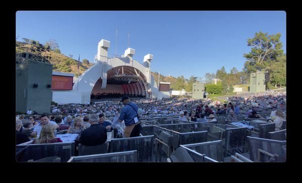 Box seats 1766 at the Hollywood Bowl.