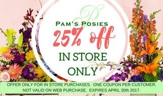 Discount coupon for Pam's Posies