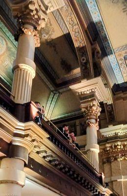 The Grain Exchange balcony as seen from the trading floor.